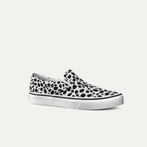 VANS customs dalmation slip ons womens 9.5